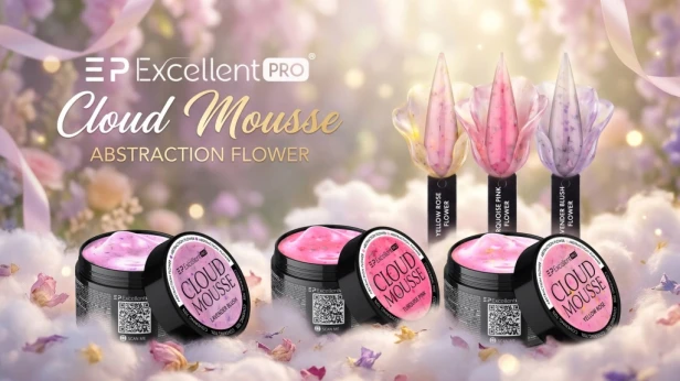 Excellent PRO Żel budujący z kwiatkami Cloud Mous LAVENDER BLUSH FLOWER 15g