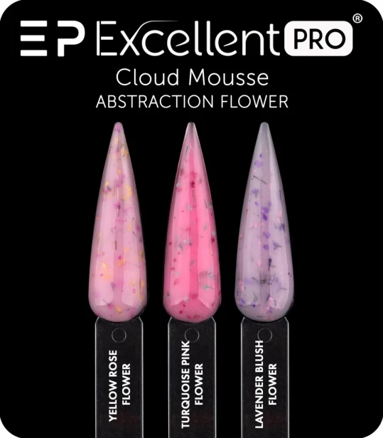 Excellent PRO Żel budujący z kwiatkami Cloud Mous LAVENDER BLUSH FLOWER 15g