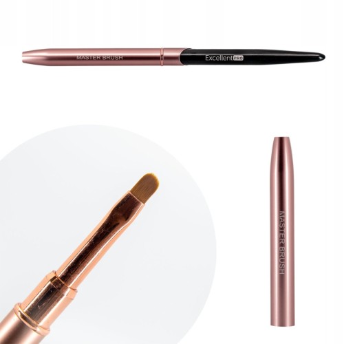 Excellent PRO Pędzelek do zdobień paznokci Owalny MASTER BRUSH ROSE GOLD #4