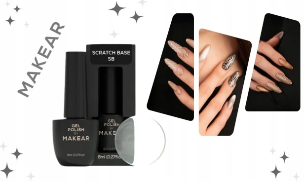 Makear Scratch Base baza do zdobień scratch 3D nail art UV LED 8ml
