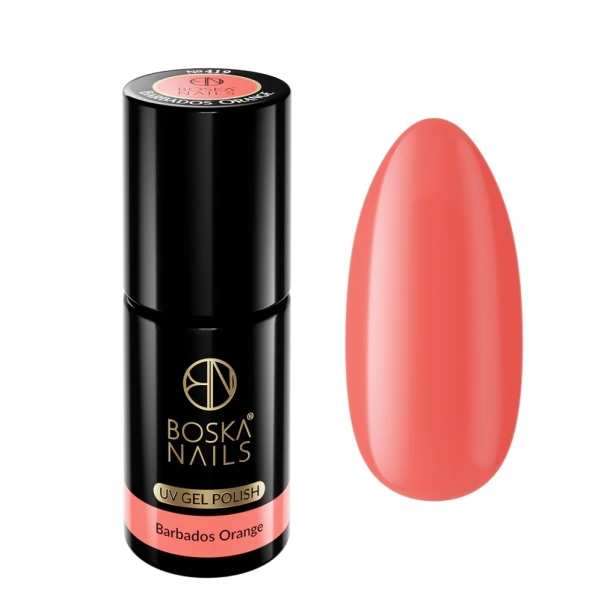 BOSKA NAILS Lakier Hybrydowy do paznokci neon BARBADOS ORANGE 419 6ml