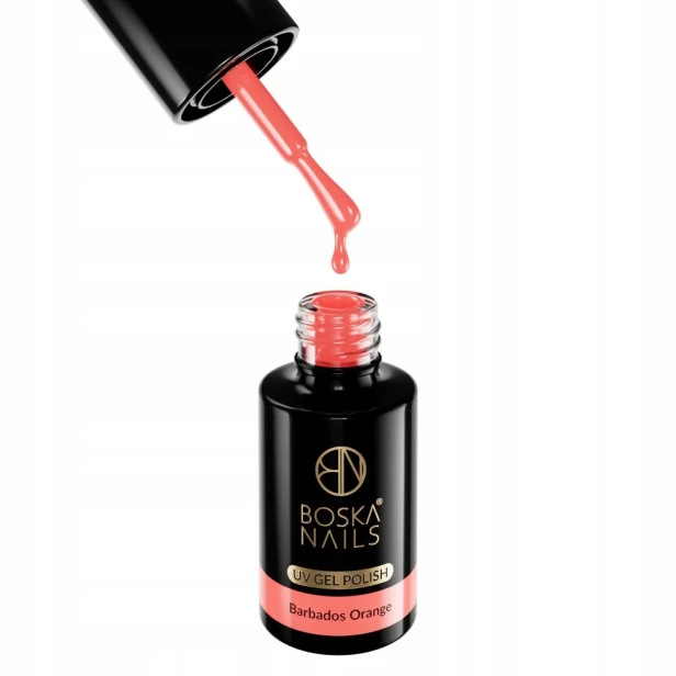BOSKA NAILS Lakier Hybrydowy do paznokci neon BARBADOS ORANGE 419 6ml