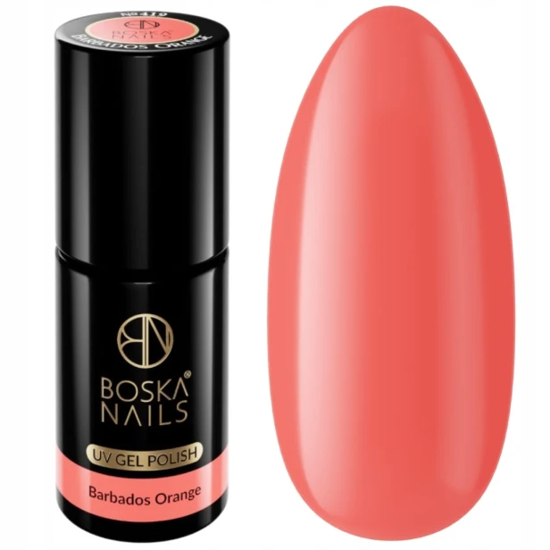 BOSKA NAILS Lakier Hybrydowy do paznokci neon BARBADOS ORANGE 419 6ml