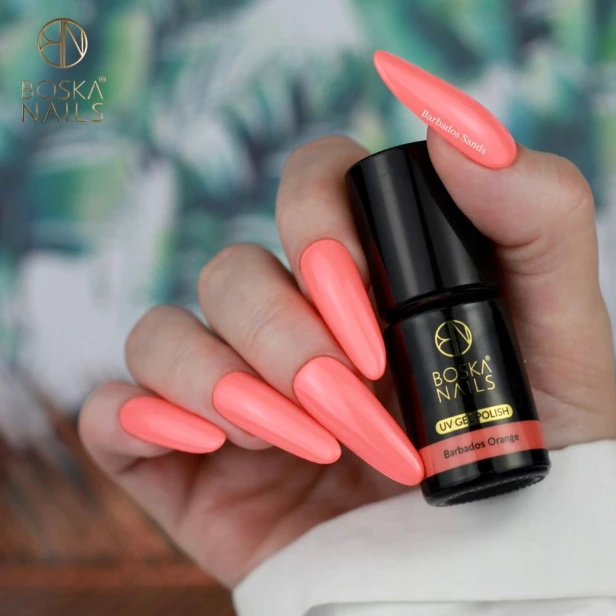 BOSKA NAILS Lakier Hybrydowy do paznokci neon BARBADOS ORANGE 419 6ml