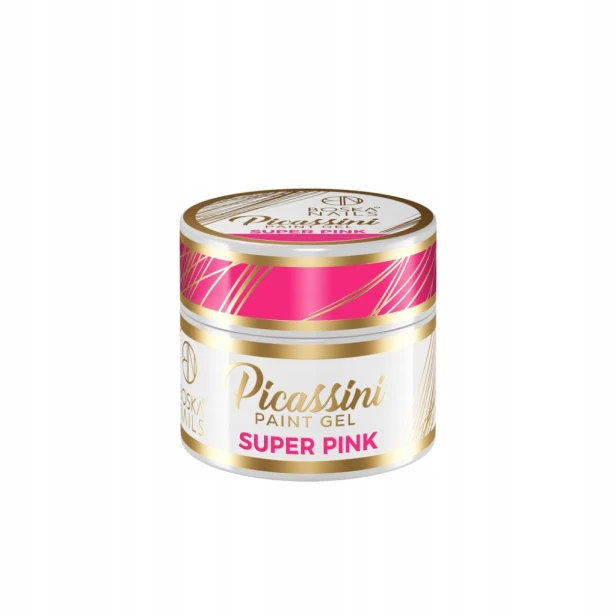 Boska Nails Różowy Żel do zdobień Picassini Paint Gel SUPER PINK 5ml