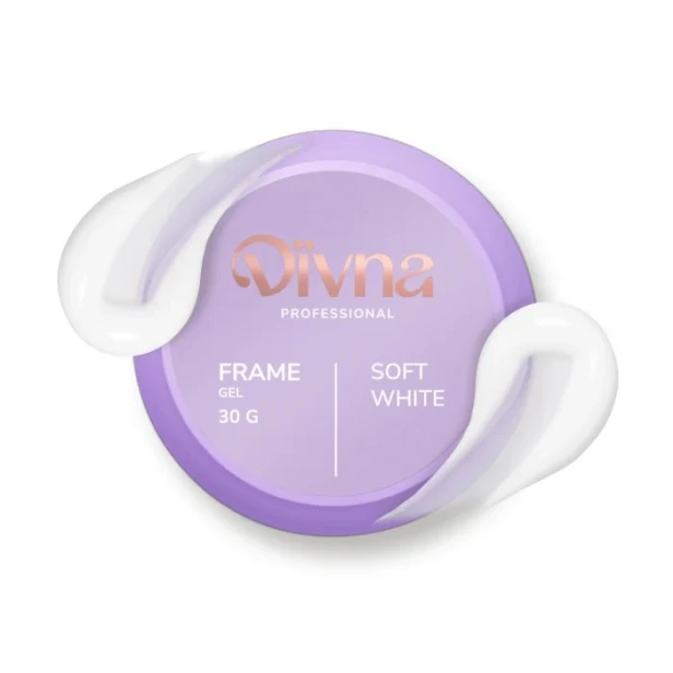 DIVNA Żel budujący kolorowy do paznokci Frame Builder Gel SOFT WHITE 30g