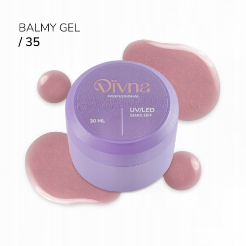 DIVNA Żel budujący o konsystencji bazy rubber do paznokci BALMY GEL 35 30g