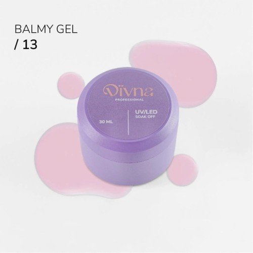 DIVNA Żel budujący o konsystencji bazy rubber do paznokci BALMY GEL 13 30g