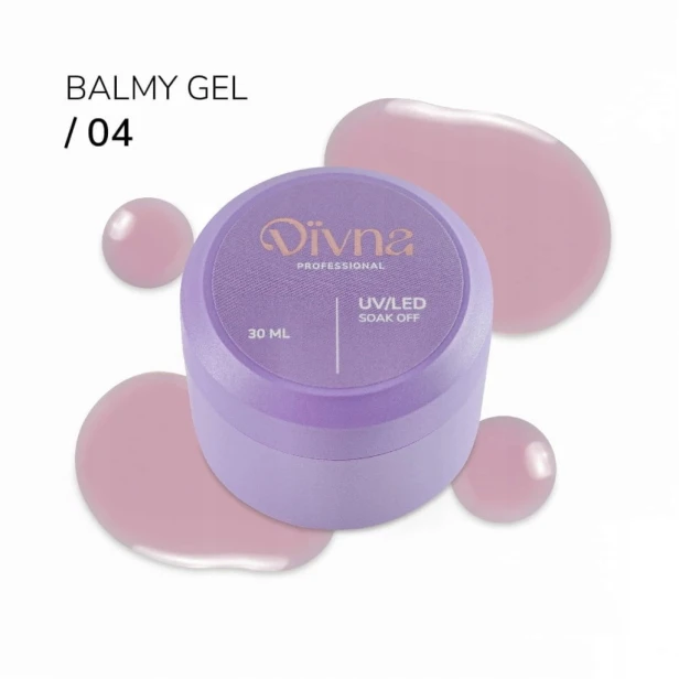 DIVNA Żel budujący o konsystencji bazy rubber do paznokci BALMY GEL 04 30g