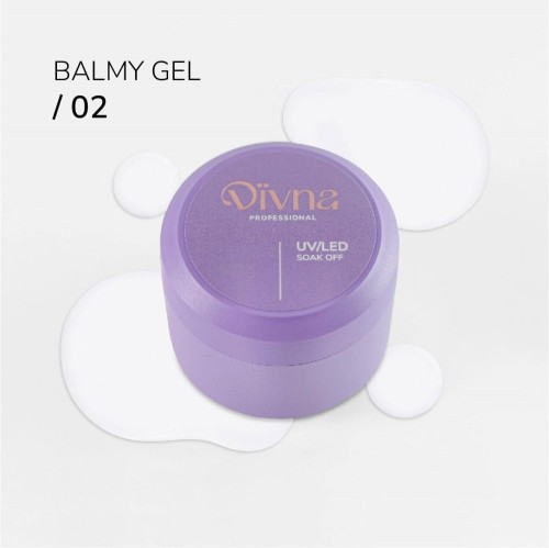 DIVNA Żel budujący o konsystencji bazy rubber do paznokci BALMY GEL 02 15g