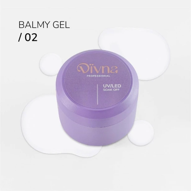 DIVNA Żel budujący o konsystencji bazy rubber do paznokci BALMY GEL 02 15g