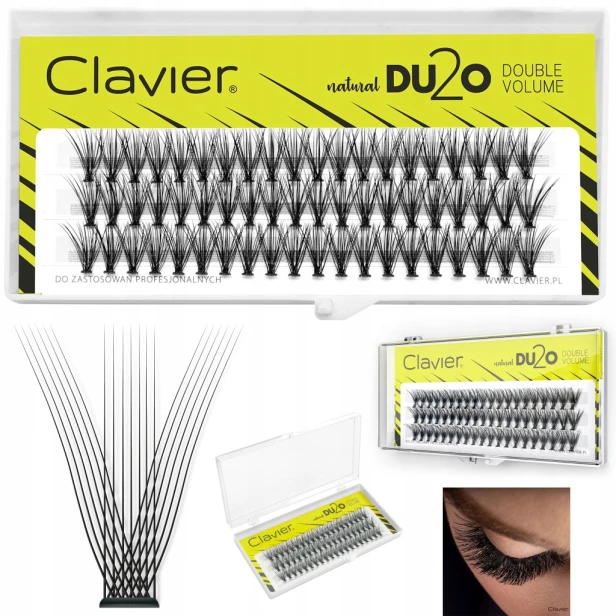 Clavier Kępki rzęsy DU2O Double Volume - 12mm