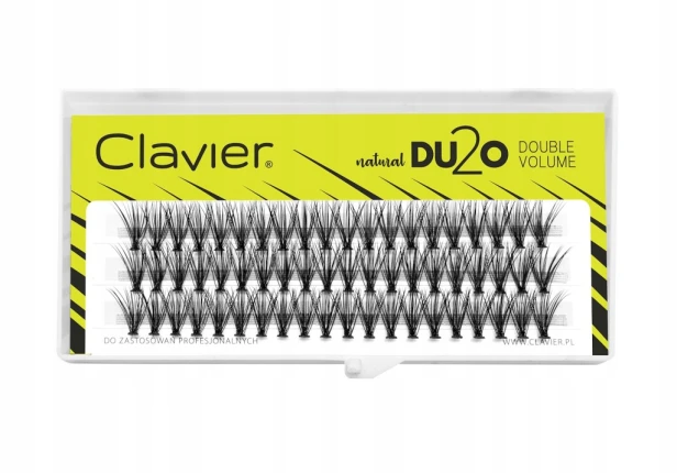 Clavier Rzęsy w kępkach jedwabne czarne skręt C 0,10 10mm