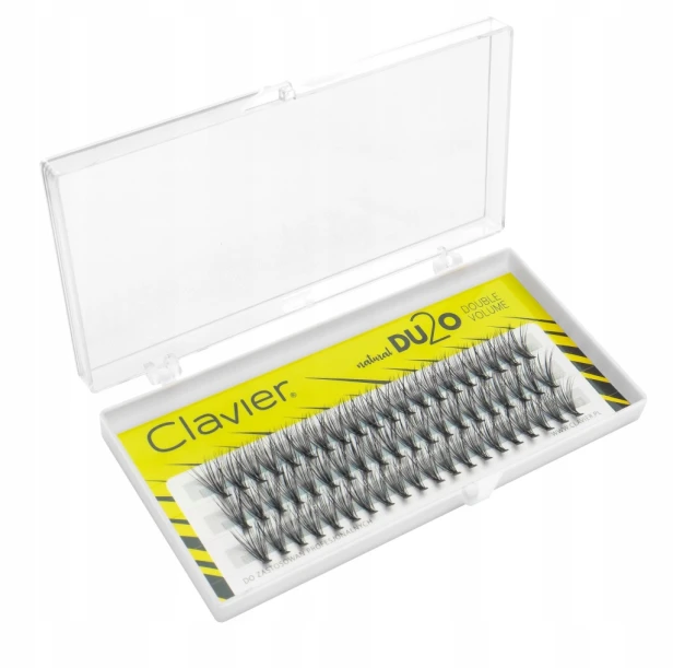 Clavier Rzęsy w kępkach jedwabne czarne skręt C 0,10 10mm