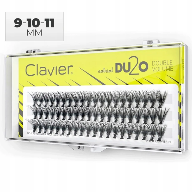 Clavier Rzęsy w kępkach jedwabne czarne skręt C 0,10 10mm