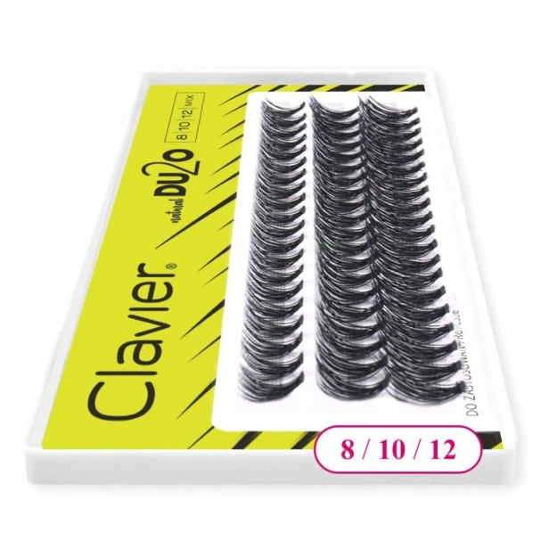 Clavier Rzęsy w kępkach jedwabne czarne skręt C 0,10 10mm