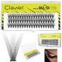 Clavier Rzęsy w kępkach jedwabne czarne skręt C 0,10 10mm