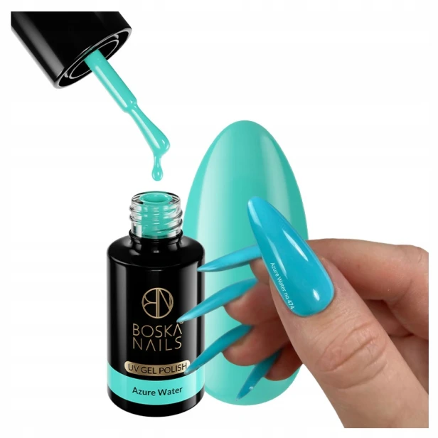 Boska Nails Lakier hybrydowy do paznokci niebieski 474 Azure Water 6ml