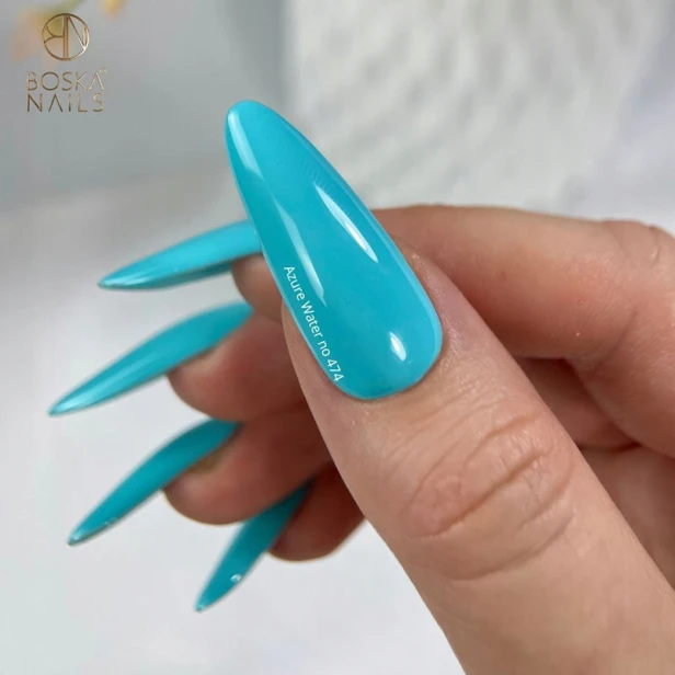Boska Nails Lakier hybrydowy do paznokci niebieski 474 Azure Water 6ml