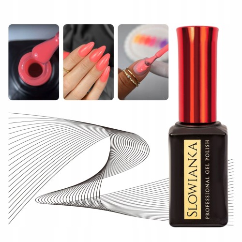 SLOWIANKA Baza hybrydowa do paznokci arbuzowo koralowa 553 CLAP CLAP 10g