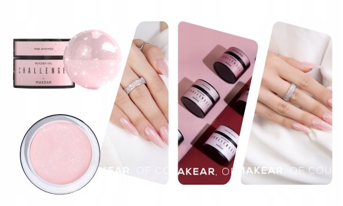 Makear Żel Budujący do paznokci Challengel HG13 PINK SHIMMER 50ml