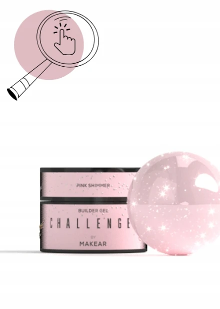 Makear Żel Budujący do paznokci Challengel HG13 PINK SHIMMER 50ml