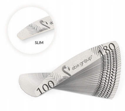 Aba Group Pilnik do paznokci PÓŁKSIĘŻYC 100/180 STANDARD - FLAMING 100 szt