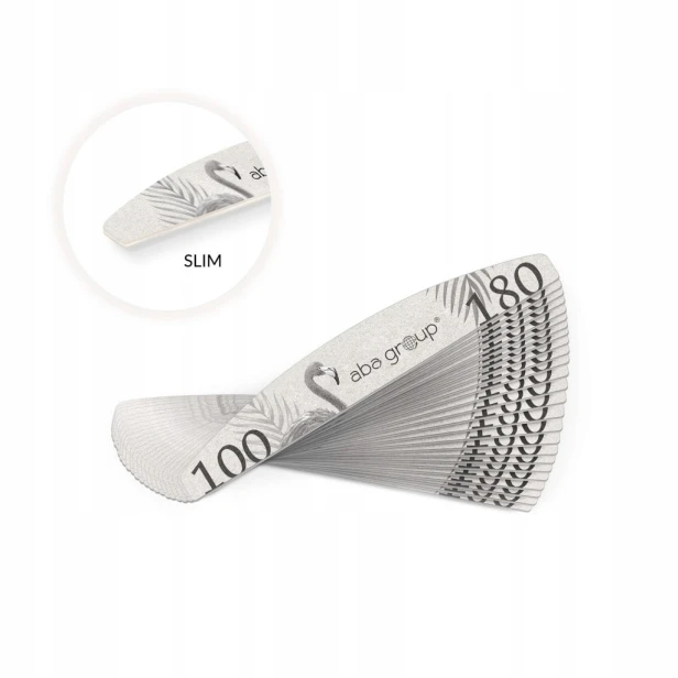 Aba Group Pilnik do paznokci PÓŁKSIĘŻYC 100/180 STANDARD - FLAMING 100 szt