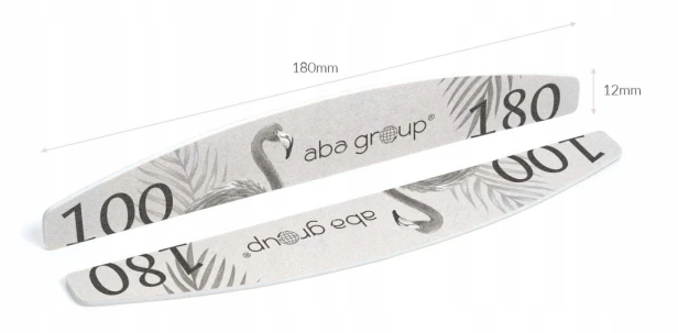 Aba Group Pilnik do paznokci PÓŁKSIĘŻYC 100/180 STANDARD - FLAMING 100 szt
