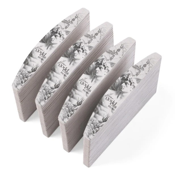 Aba Group Pilnik paznokci półksiężyc 100/180 Small Line Slim GODDES 100szt