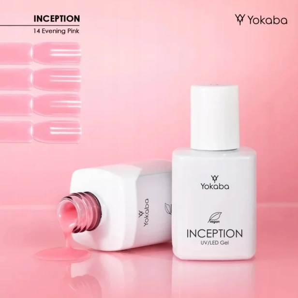 Yokaba Inception UV/LED 14 Żel budujący do paznokci EVENING PINK 30ml