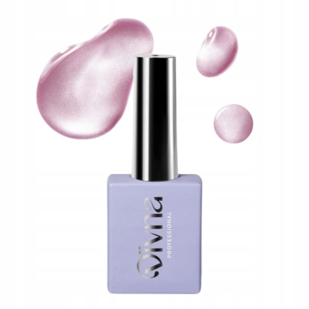 DIVNA Różowy Lakier Hybrydowy SILK CAT EYE 06 Efekt Kociego Oka 9ml