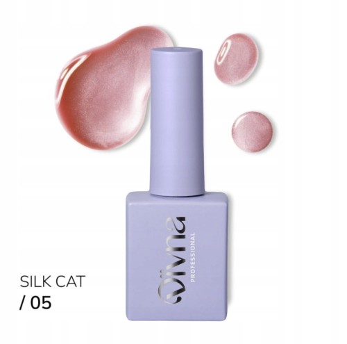 DIVNA Lakier Hybrydowy Do Paznokci Pastelowy Róż SILK CAT EYE 05 9ml
