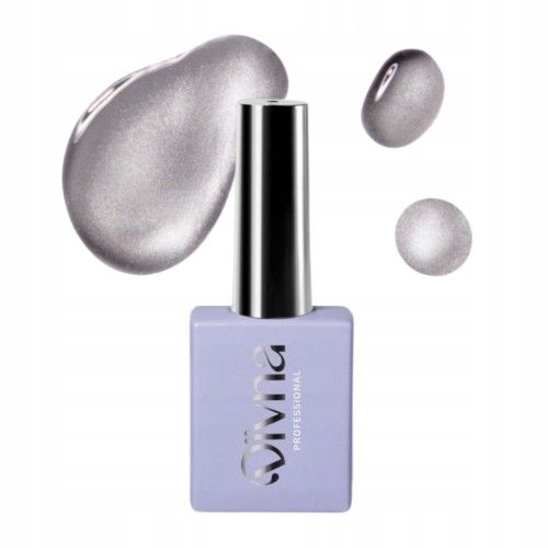 DIVNA Srebrny Lakier Hybrydowy Do Paznokci SILK CAT EYE 01 9ml