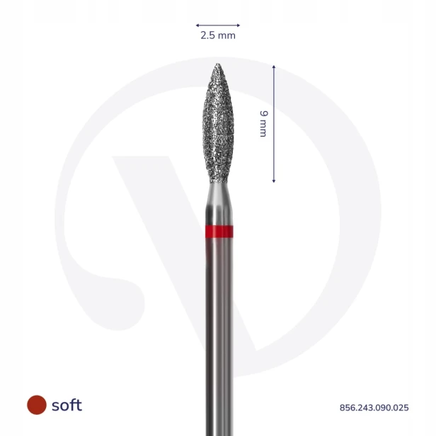 DIVNA FREZ DIAMENTOWY Płomyk łezka do skórek 2,5mm