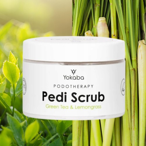 Yokaba Peeling do stóp zielona herbata i lemongrass PEDI SCRUB 300g