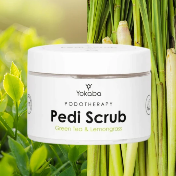 Yokaba Peeling do stóp zielona herbata i lemongrass PEDI SCRUB 300g