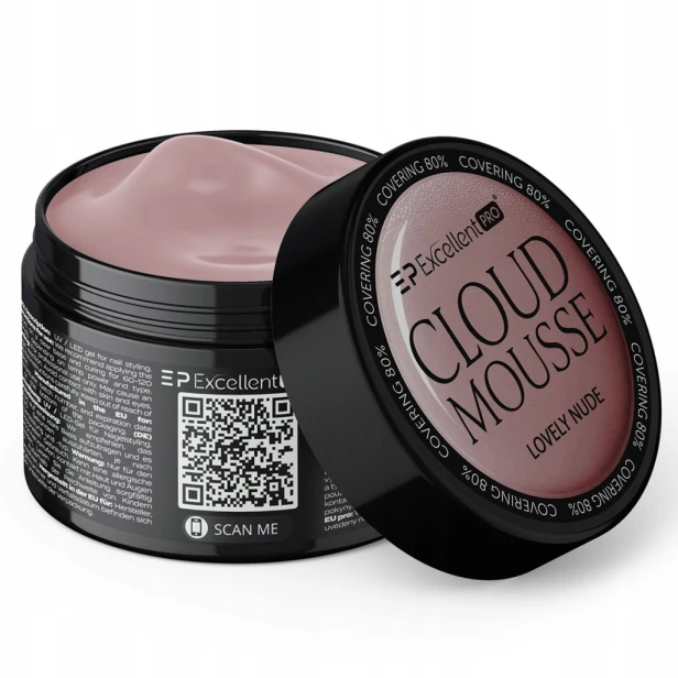 Excellent PRO żel budujący do paznokci Cloud Mousse LOVELY NUDE 50g