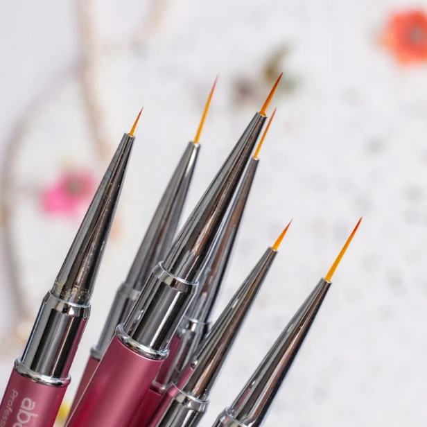 Aba Group Pędzelek do Zdobień Manicure Cienki Liner do Paznokci Różowy 7mm
