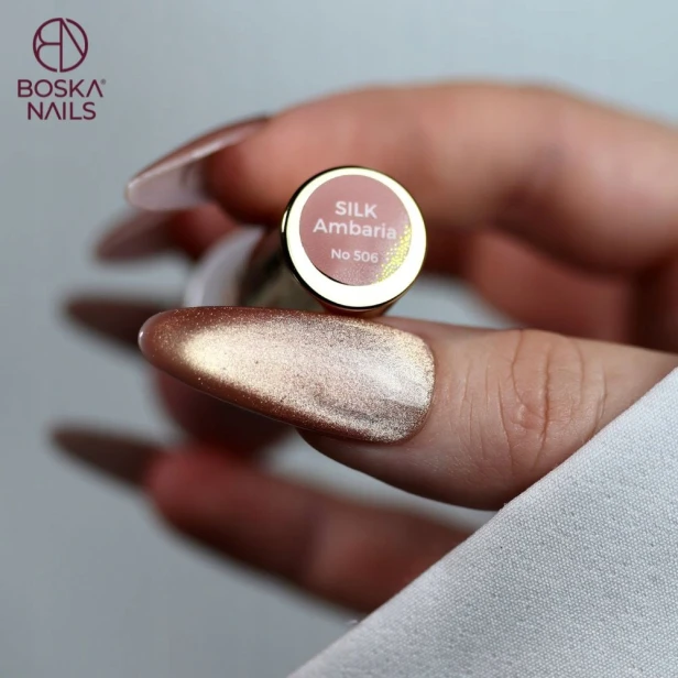 Boska Nails Lakier hybrydowy do paznokci Cat Eye SILK AMBARIA 506 6ml