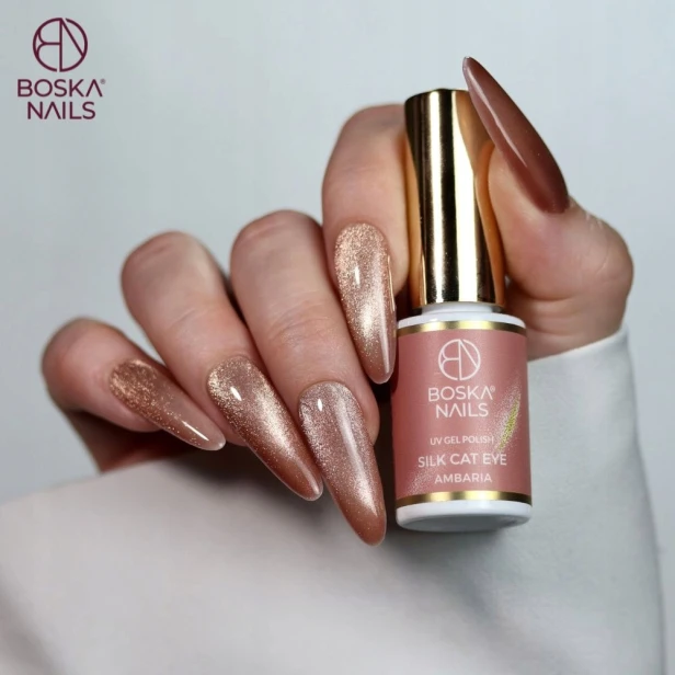 Boska Nails Lakier hybrydowy do paznokci Cat Eye SILK AMBARIA 506 6ml