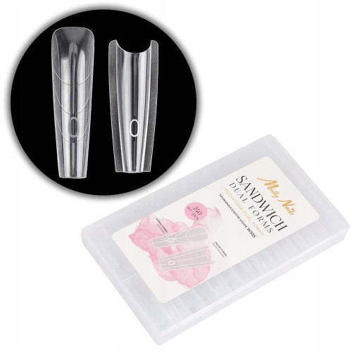 Molly Nails Podwójne Dual Formy Kanapkowe Coffin SANDWICH W555 240szt