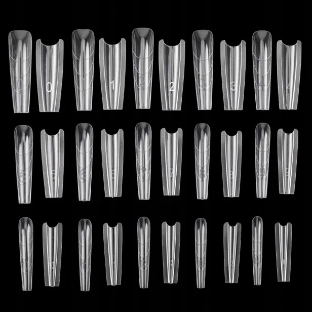 Molly Nails Podwójne Dual Formy Kanapkowe Coffin SANDWICH W555 240szt