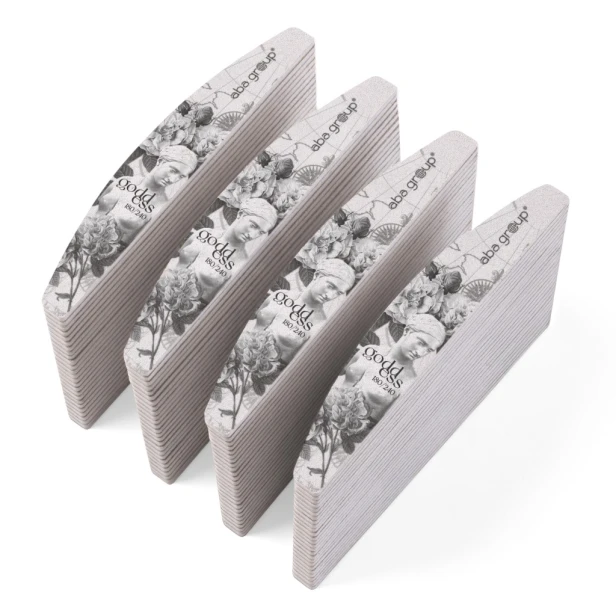 Aba Group Pilnik do paznokci półksiężyc 180/240 Small Line STANDARD 100szt
