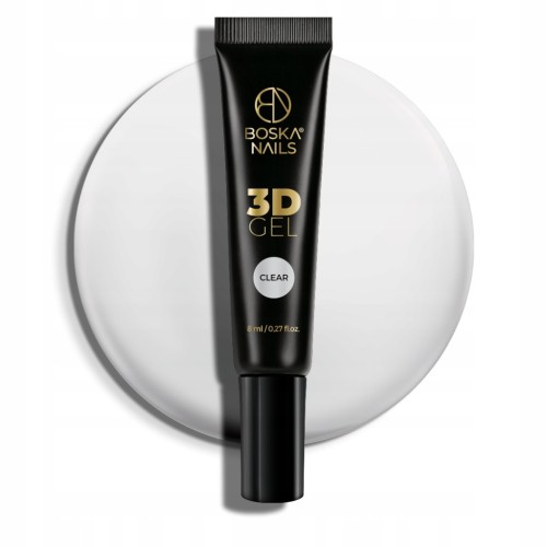 Boska Nails Żel 3D do Zdobień paznokci CLEAR 8ml