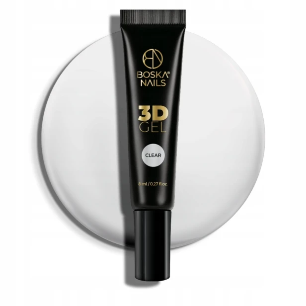 Boska Nails Żel 3D do Zdobień paznokci CLEAR 8ml
