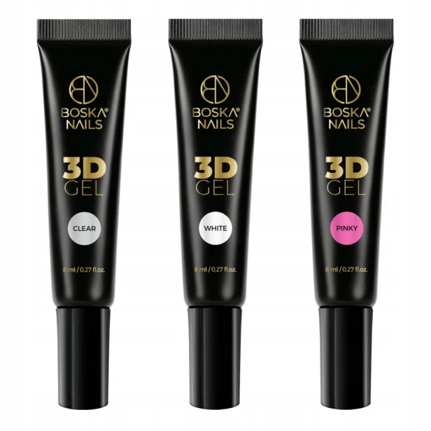 Boska Nails Żel 3D do Zdobień paznokci CLEAR 8ml