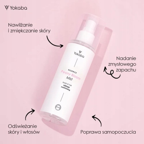Yokaba Mgiełka do ciała i włosów VEGAN PEONY BLOOMY MIST 200ml