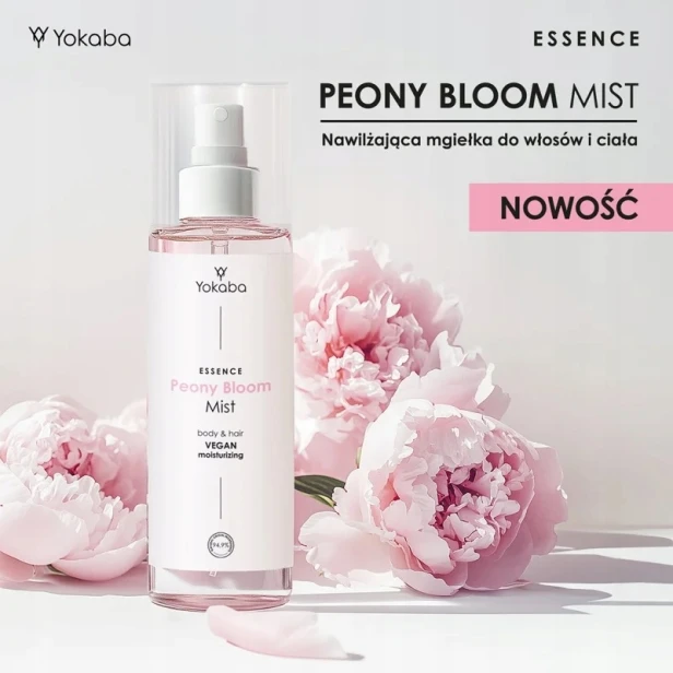 Yokaba Mgiełka do ciała i włosów VEGAN PEONY BLOOMY MIST 200ml