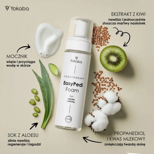 Yokaba Zmiękczająca pianka do pedicure EasyPedi Foam Foot Podotherapy 200ml